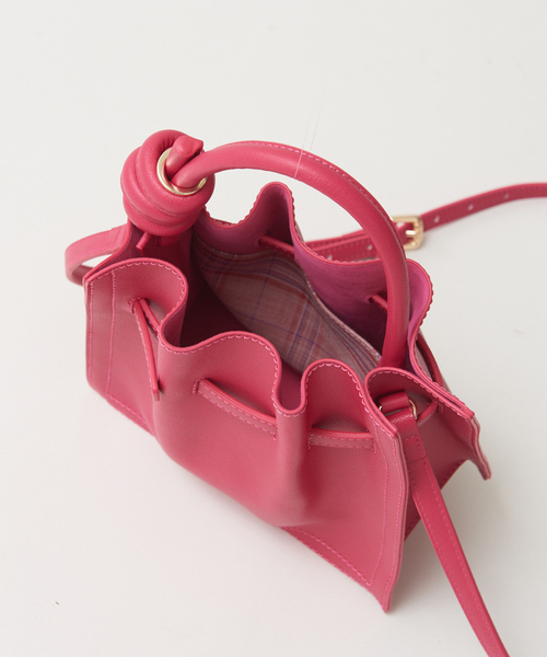 LOWELL things（ロウェル　シングス）の「Swell/ギャザーミニショルダーバッグ（ショルダーバッグ・レディース・グリーン/ピンク・フリー）」の10枚目の写真