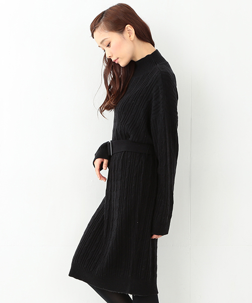 CAROLINA GLASER（カロリナ グレイサー）の「CAROLINA GLASER / ロング ニットワンピース（ワンピース・レディース・ブラック/グレー/ブラウン・ONE SIZE）」の19枚目の写真