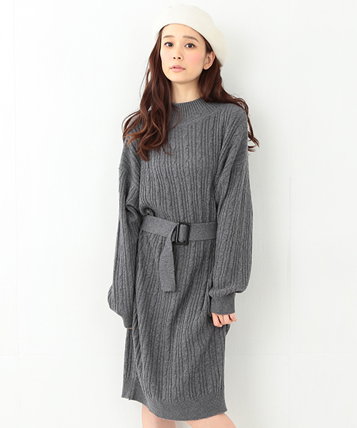 CAROLINA GLASER（カロリナ グレイサー）の「CAROLINA GLASER / ロング ニットワンピース（ワンピース・レディース・ブラック/グレー/ブラウン・ONE SIZE）」の14枚目の写真