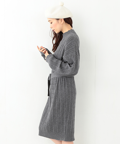 CAROLINA GLASER（カロリナ グレイサー）の「CAROLINA GLASER / ロング ニットワンピース（ワンピース・レディース・ブラック/グレー/ブラウン・ONE SIZE）」の15枚目の写真