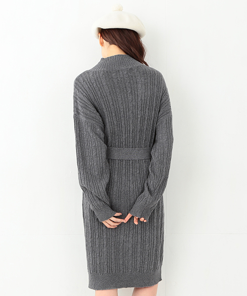 CAROLINA GLASER（カロリナ グレイサー）の「CAROLINA GLASER / ロング ニットワンピース（ワンピース・レディース・ブラック/グレー/ブラウン・ONE SIZE）」の16枚目の写真