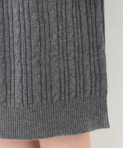 CAROLINA GLASER（カロリナ グレイサー）の「CAROLINA GLASER / ロング ニットワンピース（ワンピース・レディース・ブラック/グレー/ブラウン・ONE SIZE）」の8枚目の写真