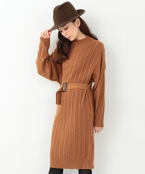 CAROLINA GLASER（カロリナ グレイサー）の「CAROLINA GLASER / ロング ニットワンピース（ワンピース・レディース・ブラック/グレー/ブラウン・ONE SIZE）」の10枚目の写真