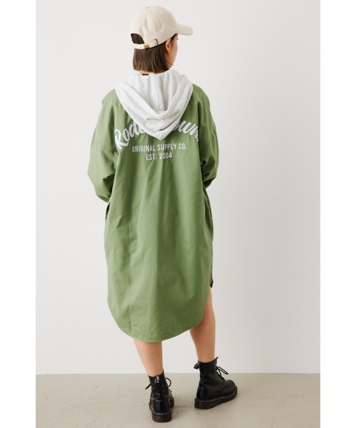 CHEEZE˓˓༼ˀᵕ̈༽ ミリタリー ロングシャツワンピース　ワイド　ゆったり CHEEZE˓˓༼ˀᵕ̈༽ ミリタリー ロングシャツワンピース ワイド ゆったり