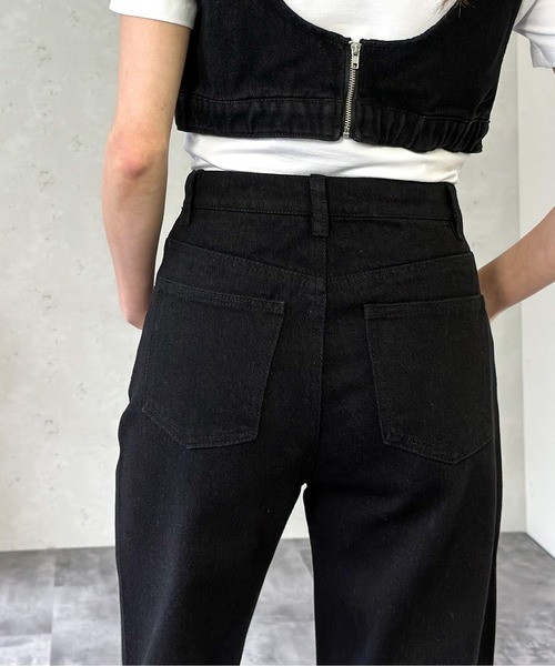 Per sist ence（パーシエンス）の「バイカラーデニムストレートパンツ（デニムパンツ・レディース・ブラック/ブルー・SMALL/MEDIUM）」の16枚目の写真
