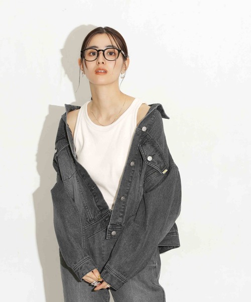 NANO universe（ナノユニバース）の「カップ付きアメスリタンクトップ（タンクトップ・レディース・グレー系その他4/オフホワイト/ブラック・M/S）」の2枚目の写真