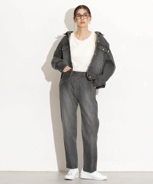 NANO universe（ナノユニバース）の「カップ付きアメスリタンクトップ（タンクトップ・レディース・グレー系その他4/オフホワイト/ブラック・M/S）」の11枚目の写真