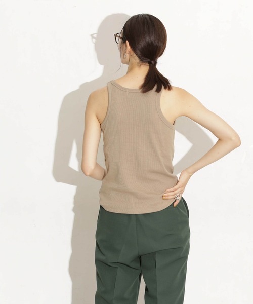 NANO universe（ナノユニバース）の「カップ付きアメスリタンクトップ（タンクトップ・レディース・グレー系その他4/オフホワイト/ブラック・M/S）」の12枚目の写真