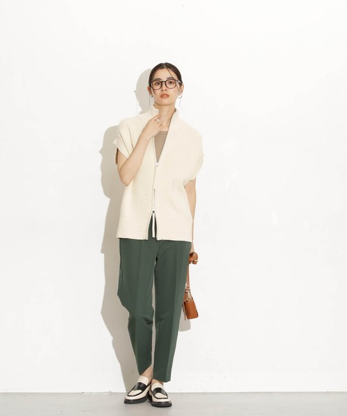 NANO universe（ナノユニバース）の「カップ付きアメスリタンクトップ（タンクトップ・レディース・グレー系その他4/オフホワイト/ブラック・M/S）」の14枚目の写真