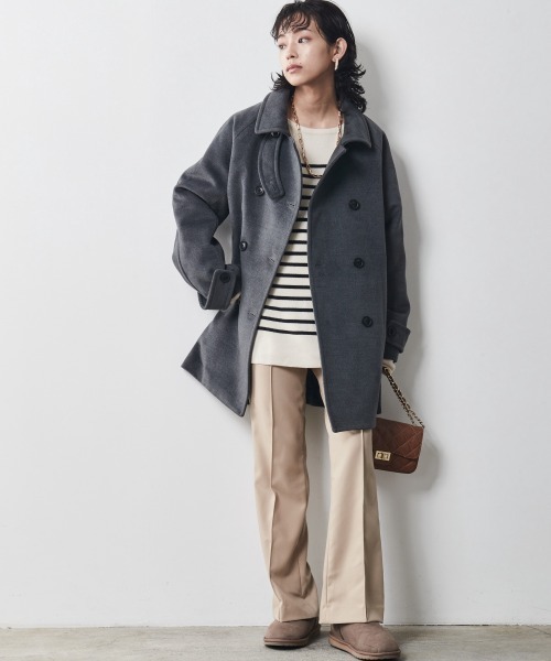 CHIC STYLE(シックスタイル)の「<大きいサイズ>ボートネックボーダーニットプルオーバー シックスタイル(ニット/セーター・レディース・アイボリー/ブラック・L/4L/LL/5L/3L)」の15枚目の写真