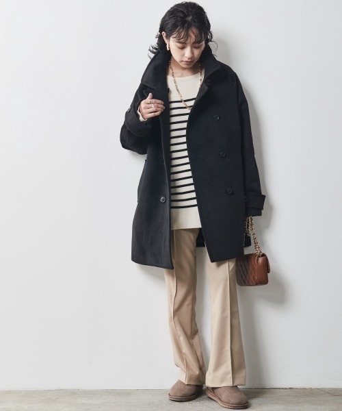 CHIC STYLE(シックスタイル)の「<大きいサイズ>ボートネックボーダーニットプルオーバー シックスタイル(ニット/セーター・レディース・アイボリー/ブラック・L/4L/LL/5L/3L)」の17枚目の写真