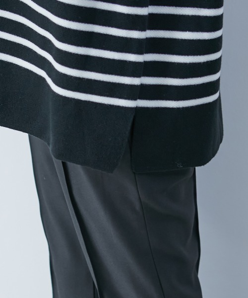 CHIC STYLE(シックスタイル)の「<大きいサイズ>ボートネックボーダーニットプルオーバー シックスタイル(ニット/セーター・レディース・アイボリー/ブラック・L/4L/LL/5L/3L)」の21枚目の写真