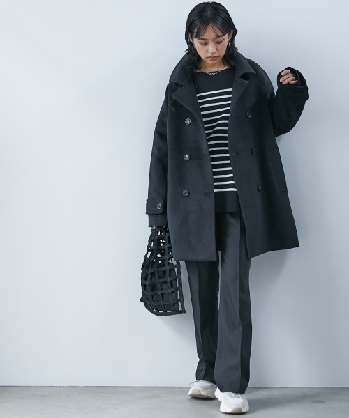CHIC STYLE(シックスタイル)の「<大きいサイズ>ボートネックボーダーニットプルオーバー シックスタイル(ニット/セーター・レディース・アイボリー/ブラック・L/4L/LL/5L/3L)」の16枚目の写真