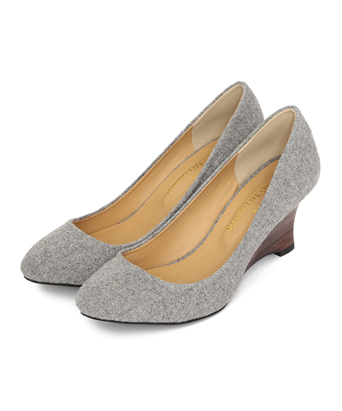 B:MING by BEAMS（ビーミングバイビームス）の「ビーミング by ビームス / ウエッジソールパンプス 2015FW（パンプス・レディース・ブラック/オリーブ/その他/ライトグレー/シルバー・23.0cm/24.0cm/23.5cm/22.5cm/24.5cm）」の15枚目の写真