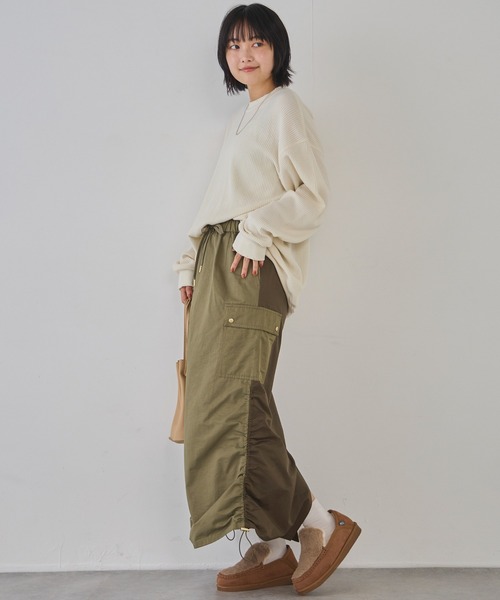 LAVEANGE（ラビアンジェ）の「バイカラーミリタリースカート（スカート