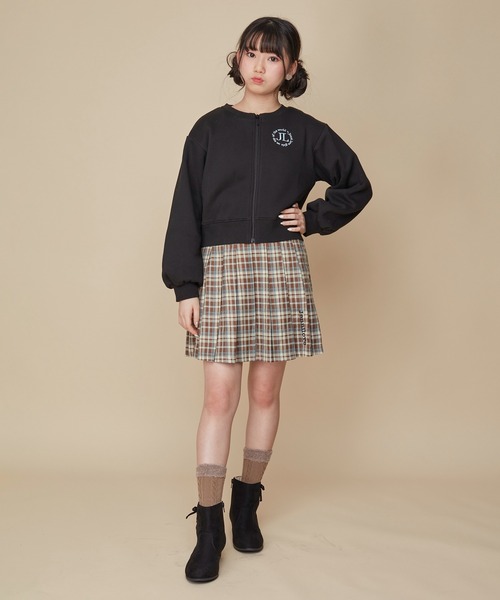 JENNI love（ジェニィラブ）の「裏起毛ショート丈ZIPカーデ（ニット/セーター・キッズ・ブラック/ピンク/サックスブルー・140cm/150cm/130cm/160cm）」の5枚目の写真