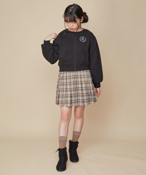 JENNI love（ジェニィラブ）の「裏起毛ショート丈ZIPカーデ（ニット/セーター・キッズ・ブラック/ピンク/サックスブルー・140cm/150cm/130cm/160cm）」の6枚目の写真