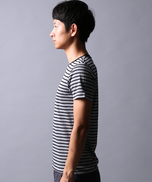 5351 POUR LES HOMMES（ゴーサンゴーイチプールオム）の「バスクボーダークルーネック（Tシャツ/カットソー・メンズ・ホワイト/ブラック/グレー・2/3）」の12枚目の写真