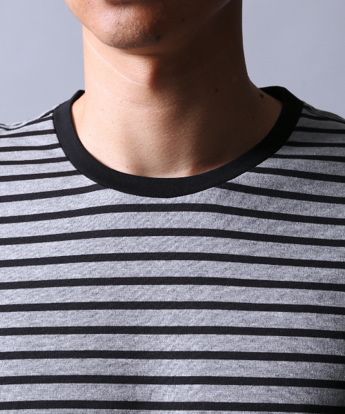 5351 POUR LES HOMMES（ゴーサンゴーイチプールオム）の「バスクボーダークルーネック（Tシャツ/カットソー・メンズ・ホワイト/ブラック/グレー・2/3）」の14枚目の写真