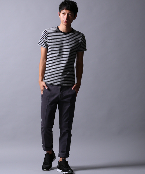 5351 POUR LES HOMMES（ゴーサンゴーイチプールオム）の「バスクボーダークルーネック（Tシャツ/カットソー・メンズ・ホワイト/ブラック/グレー・2/3）」の11枚目の写真