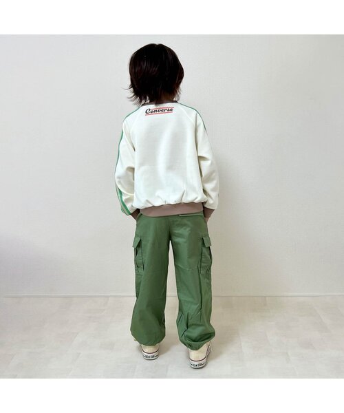 CONVERSE（コンバース）の「CONVERSE サイドラインTシャツ（Tシャツ/カットソー・キッズ・アイボリー/ミント・110/130/90/120/80/100）」の4枚目の写真
