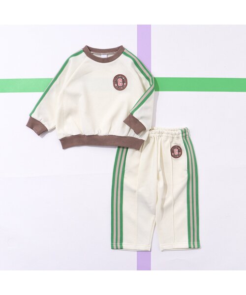 CONVERSE（コンバース）の「CONVERSE サイドラインTシャツ（Tシャツ/カットソー・キッズ・アイボリー/ミント・110/130/90/120/80/100）」の12枚目の写真