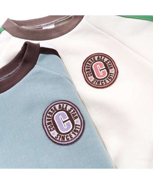 CONVERSE（コンバース）の「CONVERSE サイドラインTシャツ（Tシャツ/カットソー・キッズ・アイボリー/ミント・110/130/90/120/80/100）」の13枚目の写真