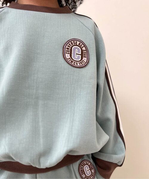 CONVERSE（コンバース）の「CONVERSE サイドラインTシャツ（Tシャツ/カットソー・キッズ・アイボリー/ミント・110/130/90/120/80/100）」の15枚目の写真