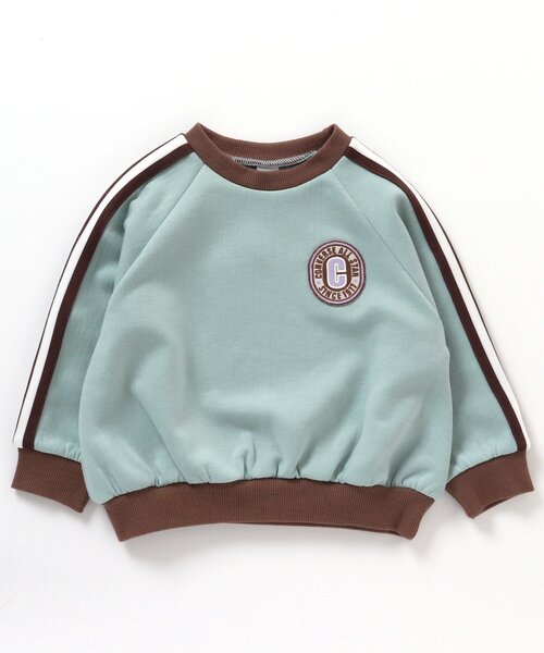 CONVERSE（コンバース）の「CONVERSE サイドラインTシャツ（Tシャツ/カットソー・キッズ・アイボリー/ミント・110/130/90/120/80/100）」の9枚目の写真