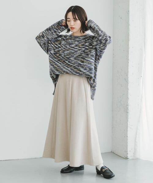 ITEMS URBANRESEARCH（アイテムズ アーバンリサーチ）の「『ユニセックス』カラーメランジクルーネックニット（ニット/セーター・レディース・ブラック/パープル/ブルー・FREE）」の5枚目の写真