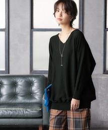 Soiunique（スワユニーク）の「綿１００％ゆったりVネックニット ［Soiunique］（ニット/セーター）」