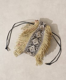 dignity closet ショルダー付き2wayフリンジ巾着バッグ　/　Laki Tape Bag