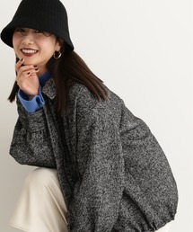N.（N. Natural Beauty Basic） | 【S Size Line】◆ネップヘリンボーンツイードブルゾン(ブルゾン)