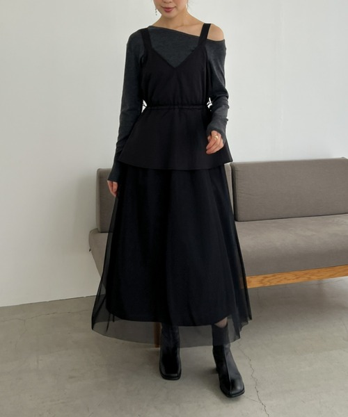 Olu.（オルドット）の「ワンショルダータイトニット（ニット/セーター・レディース・ピンク/ホワイト/オレンジ/ブラック/チャコールグレー/ブラウン/サーモンピンク・FREE）」の16枚目の写真