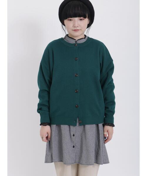 Samansa Mos2(サマンサ モスモス)の「【マシンウォッシャブル】柄アソート前後2WAYニット(カーディガン/ボレロ・レディース・ブラック/グリーン/ベージュ/チャコールグレー/キナリ/レッド・F)」の16枚目の写真