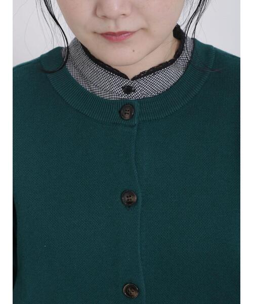 Samansa Mos2(サマンサ モスモス)の「【マシンウォッシャブル】柄アソート前後2WAYニット(カーディガン/ボレロ・レディース・ブラック/グリーン/ベージュ/チャコールグレー/キナリ/レッド・F)」の19枚目の写真