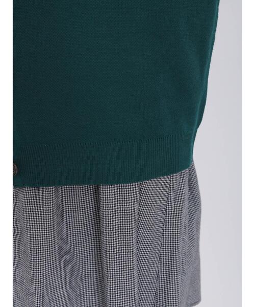 Samansa Mos2(サマンサ モスモス)の「【マシンウォッシャブル】柄アソート前後2WAYニット(カーディガン/ボレロ・レディース・ブラック/グリーン/ベージュ/チャコールグレー/キナリ/レッド・F)」の22枚目の写真