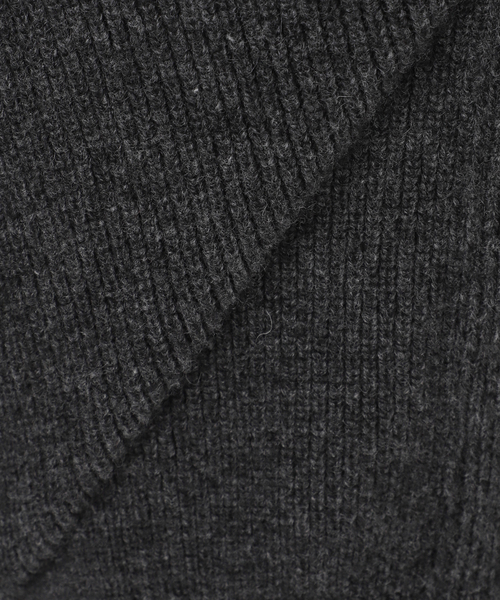 Deuxieme Classe（ドゥーズィエムクラス）の「*追加OLBIA ロングジップ ブルゾン（ニット/セーター・レディース・チャコールグレー/ベージュ・FREE）」の5枚目の写真