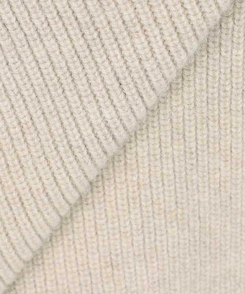 Deuxieme Classe（ドゥーズィエムクラス）の「*追加OLBIA ロングジップ ブルゾン（ニット/セーター・レディース・チャコールグレー/ベージュ・FREE）」の3枚目の写真