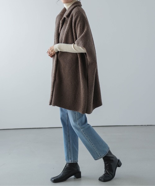 AMELY（エミリー）の「ムートンライクボアコート（ダウンジャケット/コート・レディース・ベージュ/ブラウン/ブラック・フリー）」の22枚目の写真