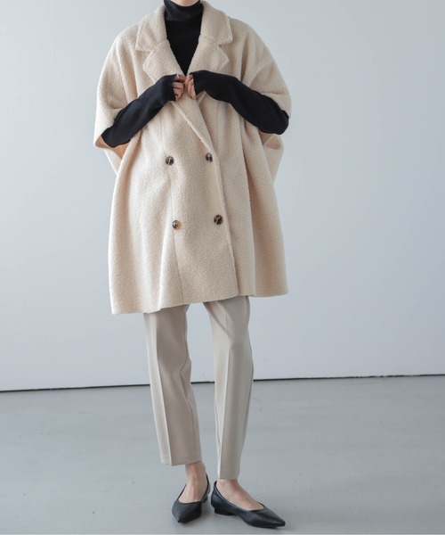 AMELY（エミリー）の「ムートンライクボアコート（ダウンジャケット/コート・レディース・ベージュ/ブラウン/ブラック・フリー）」の6枚目の写真