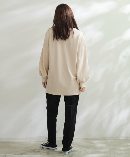 Arnold Palmer（アーノルドパーマー）の「深Vネック レイヤー チュニック（チュニック・レディース・ブラック/ダークブラウン/アイボリー・S/M/L）」の9枚目の写真