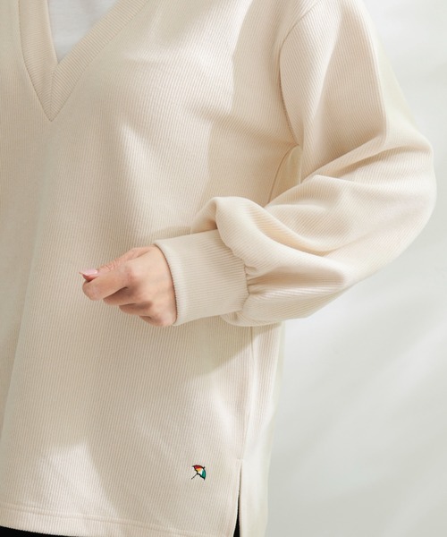 Arnold Palmer（アーノルドパーマー）の「深Vネック レイヤー チュニック（チュニック・レディース・ブラック/ダークブラウン/アイボリー・S/M/L）」の5枚目の写真