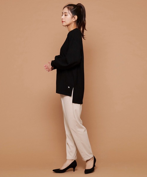 Arnold Palmer（アーノルドパーマー）の「深Vネック レイヤー チュニック（チュニック・レディース・ブラック/ダークブラウン/アイボリー・S/M/L）」の16枚目の写真