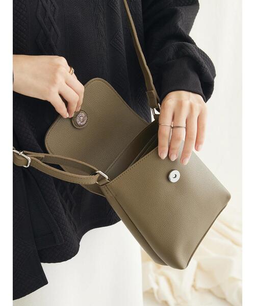 CRAFT STANDARD BOUTIQUE(クラフトスタンダードブティック)の「フラッププルショルダーバッグ(トートバッグ・レディース・ブラック/カーキ/シルバー・FREE)」の9枚目の写真