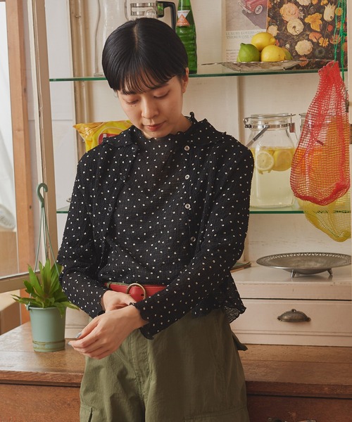 売れ筋商品|||CHILD WOMAN チャイルドウーマン  ストレッチシアーサッカー5分袖ボトルネックプルオーバー CHILD WOMAN チャイルドウーマン ストレッチシアーサッカー5分袖