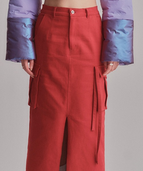 led.tokyo（レッドトウキョウ）の「【led.tokyo】STRETCH CHINO POCKET SK（スカート・レディース・レッド/ブラウン・2）」の8枚目の写真