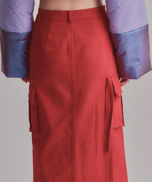 led.tokyo（レッドトウキョウ）の「【led.tokyo】STRETCH CHINO POCKET SK（スカート・レディース・レッド/ブラウン・2）」の10枚目の写真