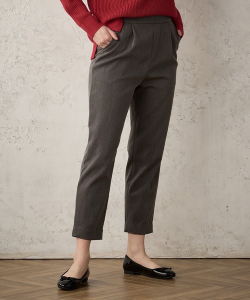 LE SOUK HOLIDAY(ルスークホリデー)の「裏フリースパンツ(スラックス・レディース・ブラック/ネイビー/チャコールグレー・L/M)」の1枚目の写真