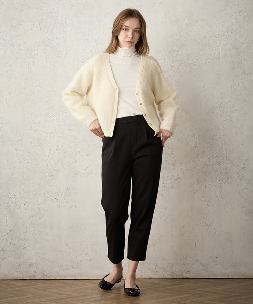 LE SOUK HOLIDAY(ルスークホリデー)の「裏フリースパンツ(スラックス・レディース・ブラック/ネイビー/チャコールグレー・L/M)」の4枚目の写真